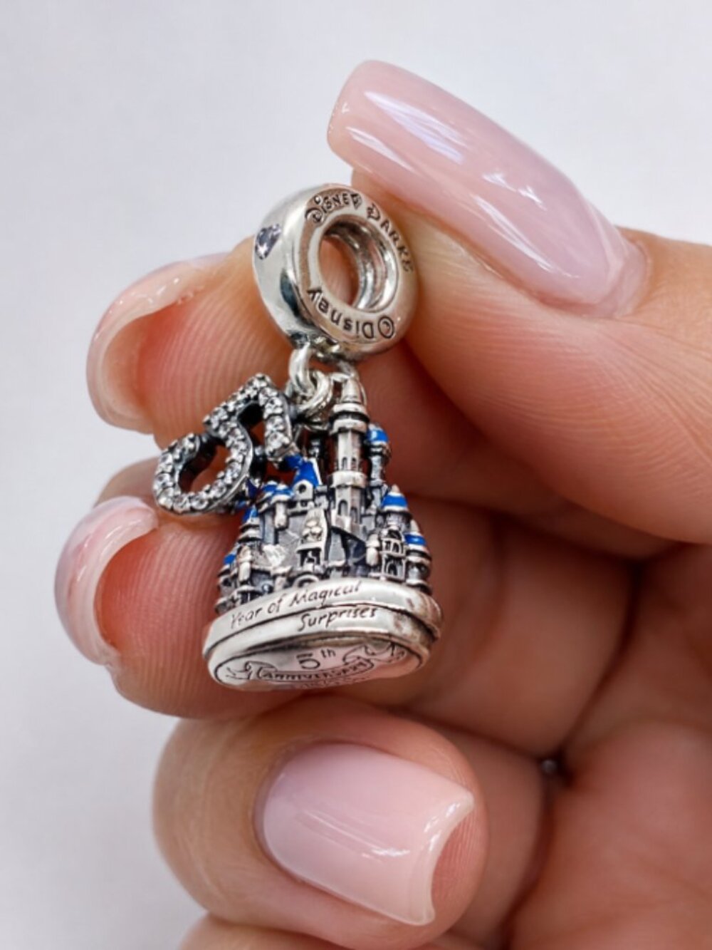 New Pandora S925 ALE Disney Parks Shanghai 5th Year Anniversary Castle Charm